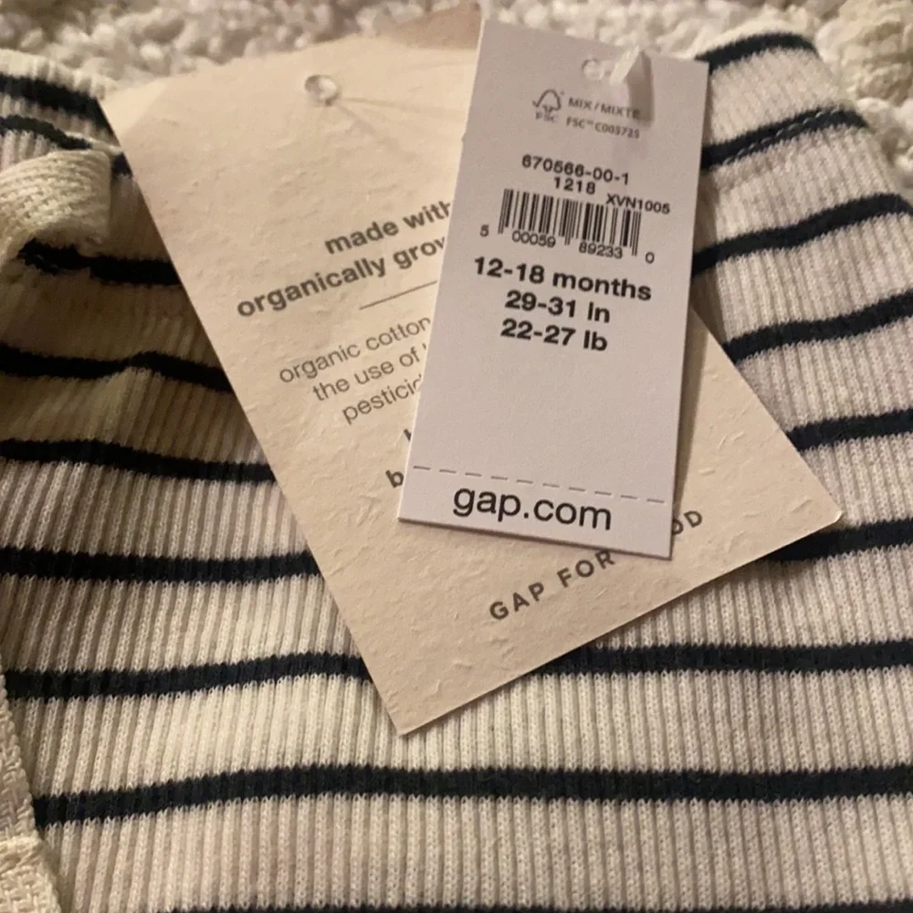 Baby‎ 100% Organic Cotton Stripe Pull-On Pants